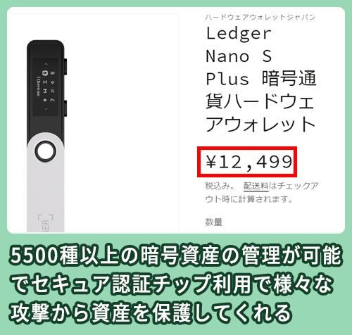 Ledger Nano S Plusの価格相場