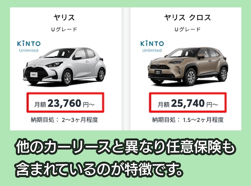KINTO ONEの料金相場